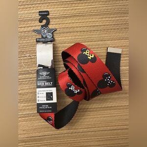 Buckle Down Disney Minnie Mouse Bows Seatbelt Adjustable Reversible Web Belt NWT